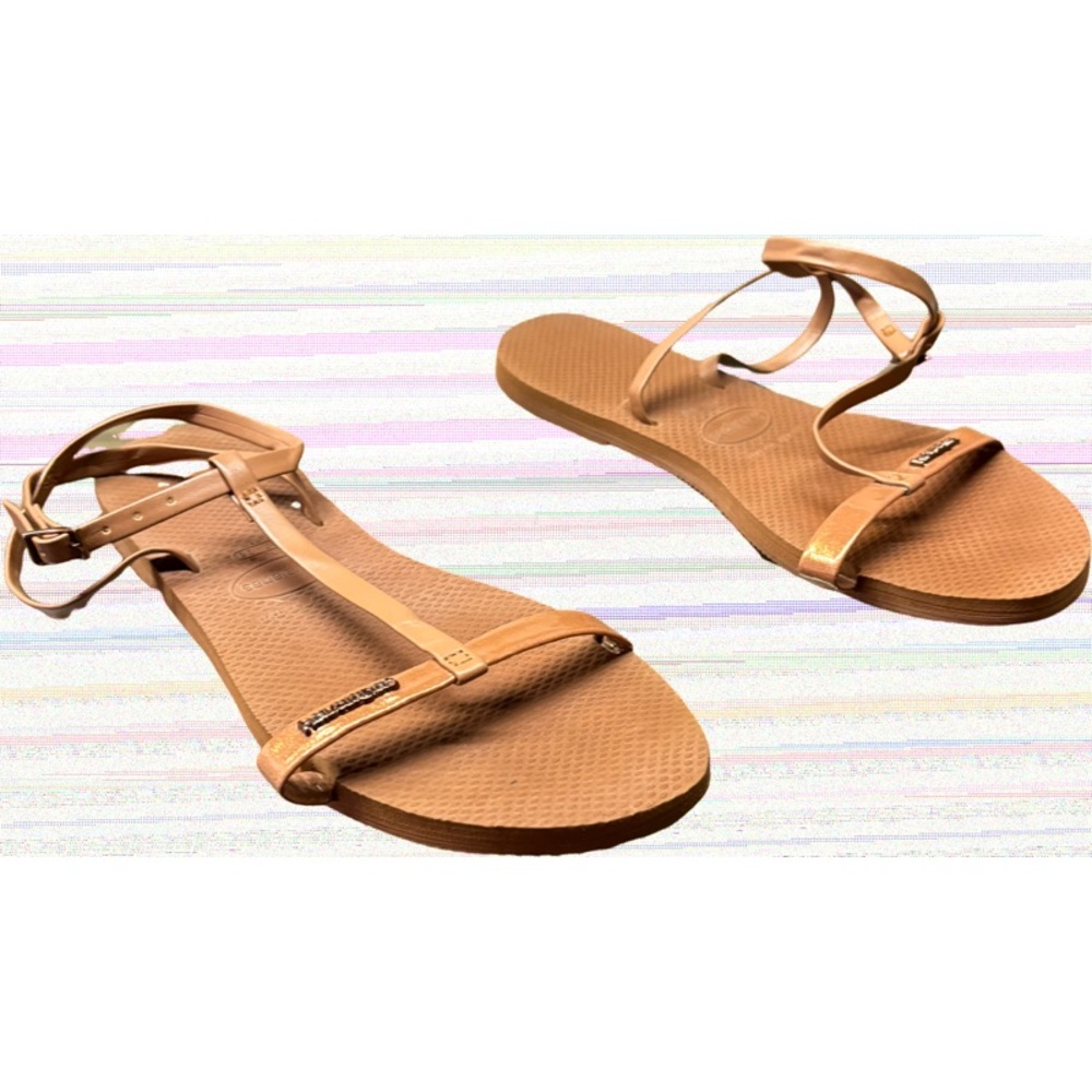 YOU BELIZE T-STRAP SANDALS IN RUST Size 37-38 (6.5-7) - Picture 2 of 7
